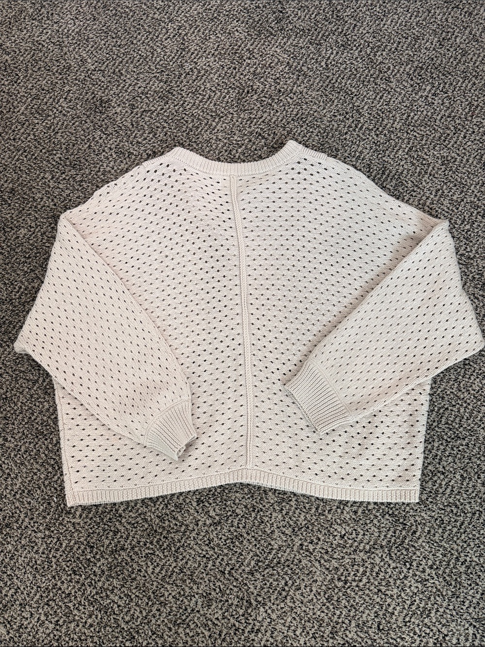 Bohme Lace-Up open oatmeal knit sweater - Picture 5 of 6